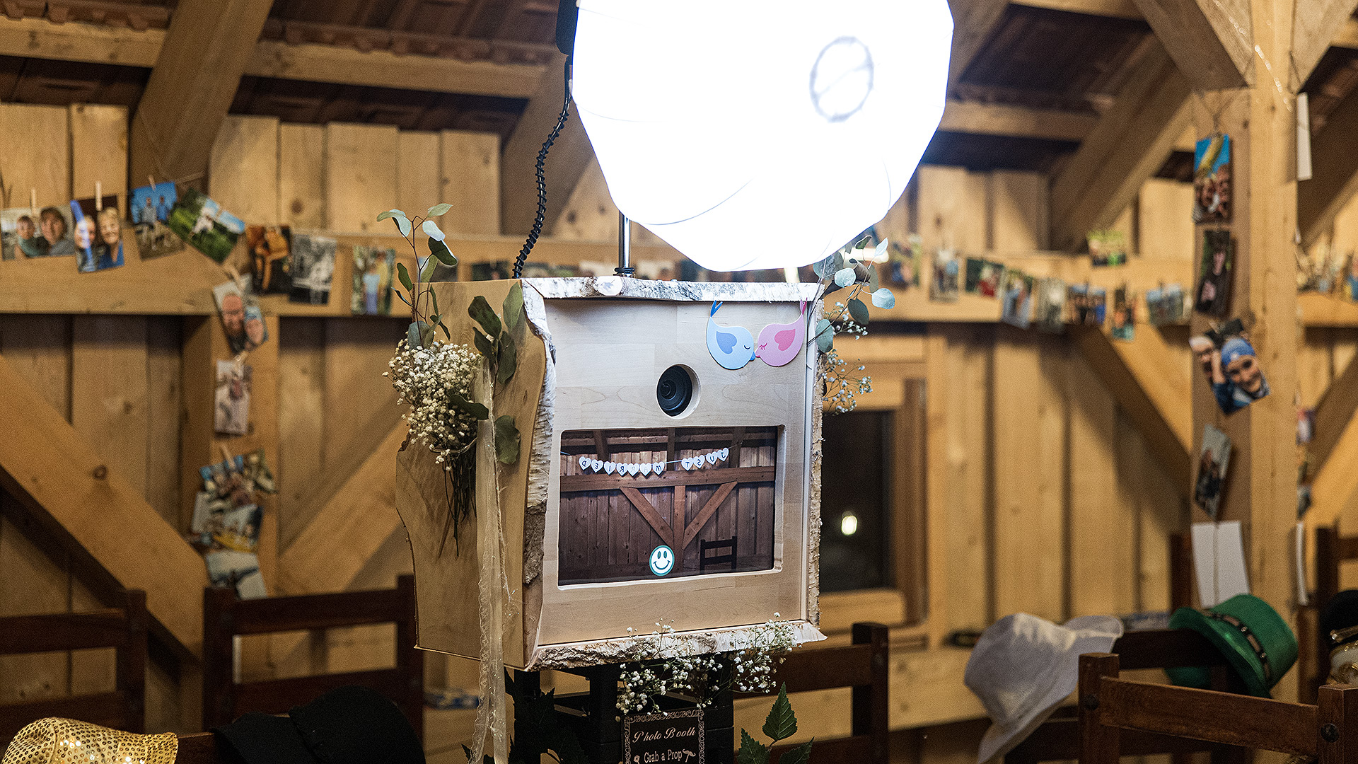 Birkenbox auf einer Hochzeitsfeier